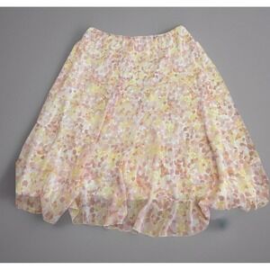 Vintage Skirt Maxi Chiffon Pink Yellow Y2k Fairy Tiered Flowy Feminine XXL 22W